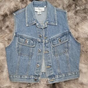 Vintage Chazzz by Charles Ghailian Jean Vest, Size S‎